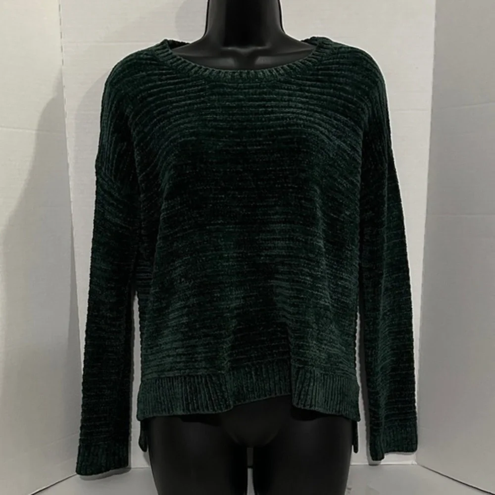 Pink Rose Women's Dark Green chenille Sweater small